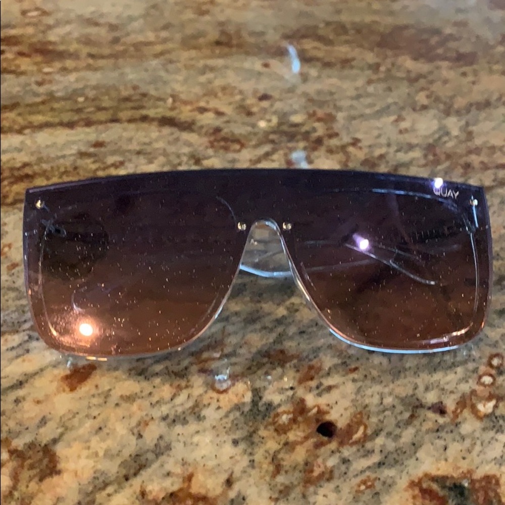 Quay Australia Brown Gradient Shield Sunglasses